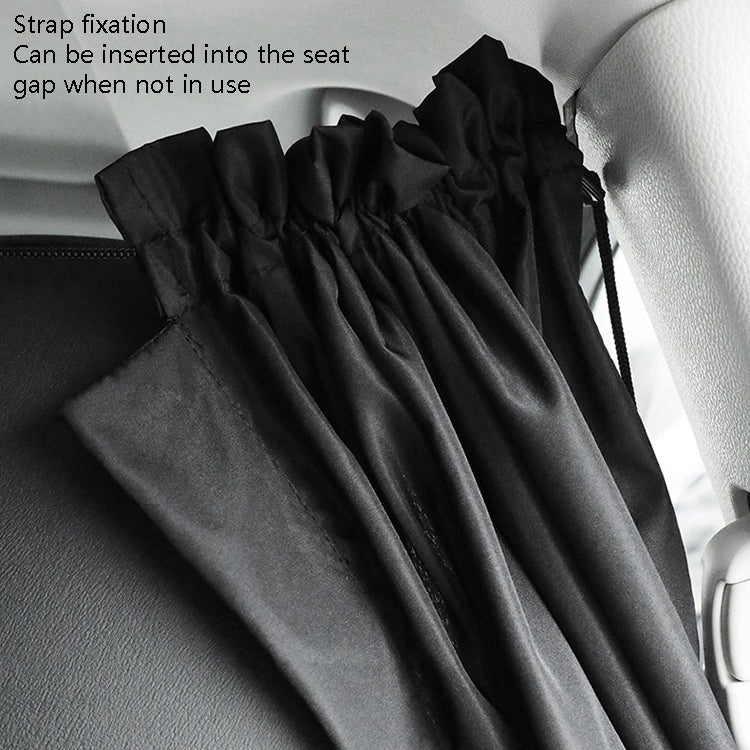 2 PCS 69 x 82cm Automobile Front And Rear Partition Curtain Business Car Air Conditioning Privacy Curtain(black) by buy2fix