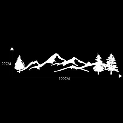 2 PCS D-791 Mountain Forest Car Sticker SUV Off-Road Vehicle Body Sticker Rear Windshield Car Sticker (White) by buy2fix