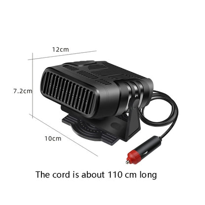 24V Black Car Heater Cold And Warm Wind Defrosting And Snow Demister - Heating & Fans by buy2fix | Online Shopping UK | buy2fix