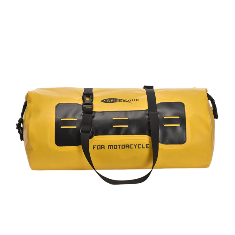 AFISHTOUR FM2031 40L Waterproof Travel Luggage Bag Large Capacity Motorcycle Rear Seat Bag(Yellow) - In Car by AFISHTOUR | Online Shopping UK | buy2fix