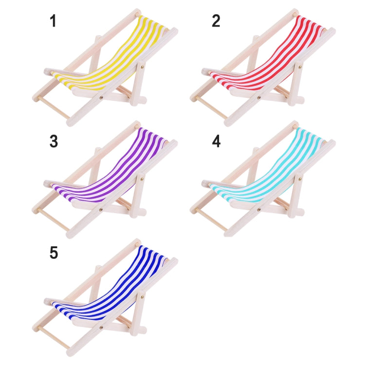 2 PCS 1:12 Beach Lounge Chair Simulation Model Outdoor Beach Scene Shooting Props Can Be Folded(Royal Blue) - Camera Accessories by buy2fix | Online Shopping UK | buy2fix