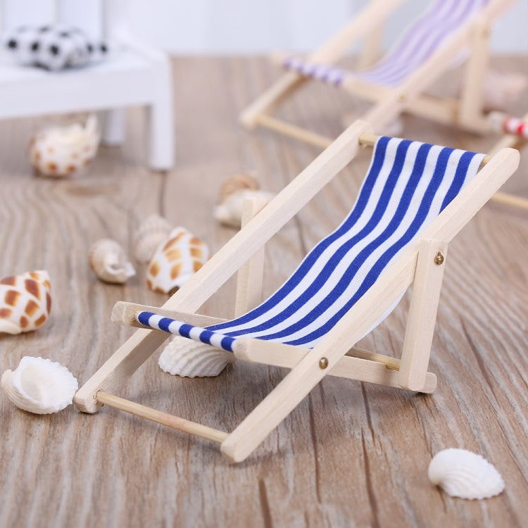 2 PCS 1:12 Beach Lounge Chair Simulation Model Outdoor Beach Scene Shooting Props Can Be Folded(Sky Blue) - Camera Accessories by buy2fix | Online Shopping UK | buy2fix