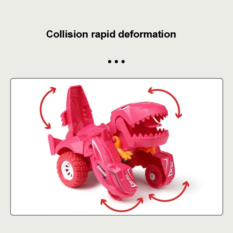 2 PCS Dinosaur Deformation Car Children Inertial Sliding Car Model Toy(Rose Red) - Model Toys by buy2fix | Online Shopping UK | buy2fix