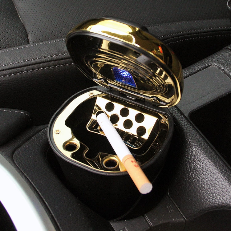 N09C Car Ashtray With Lamp And Cover Car Ashtray(Silver) - In Car by buy2fix | Online Shopping UK | buy2fix