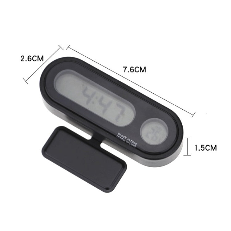 K02 Car Electronic Clock Temperature Meter Night Light LED Temperature Time Meter(Black Blue Light) - In Car by buy2fix | Online Shopping UK | buy2fix