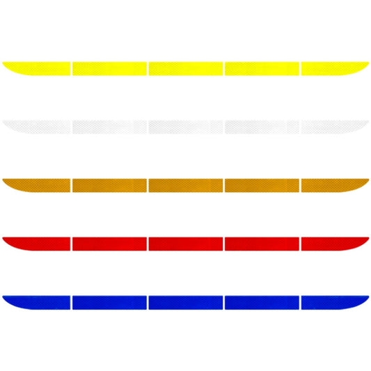 5 Sets Car Trunk Reflective Decorative Strip Anti-Scratch Car Tail Warning Decorative Stickers(White) by buy2fix