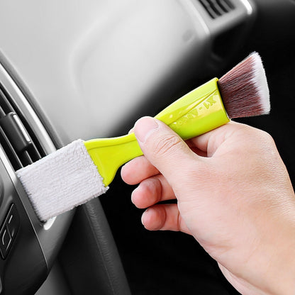 Car Air-Conditioned Air Outlet Cleaning Brush Car Interior Cleaning Tool Dust Soft Hair Brush (Green) by buy2fix