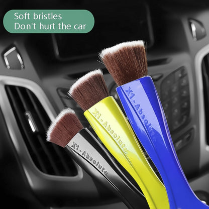 2 PCS Car Air-Conditioned Air Outlet Cleaning Brush Car Interior Cleaning Tool Dust  Soft Hair Brush(Black) - In Car by buy2fix | Online Shopping UK | buy2fix