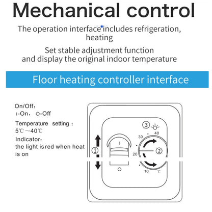 RTC70  Room Floor Heating Thermostat Mechanical Temperature Controller - Consumer Electronics by buy2fix | Online Shopping UK | buy2fix