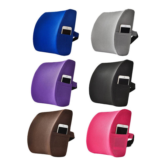 Office Waist Cushion Car Pillow With Pillow Core, Style: Gel Type(Mesh Purple) by buy2fix