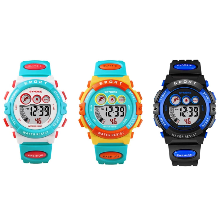 SYNOKE 9802 Children Sports Waterproof Digital Watch(Black Blue) - Silicone Strap Watches by SYNOKE | Online Shopping UK | buy2fix