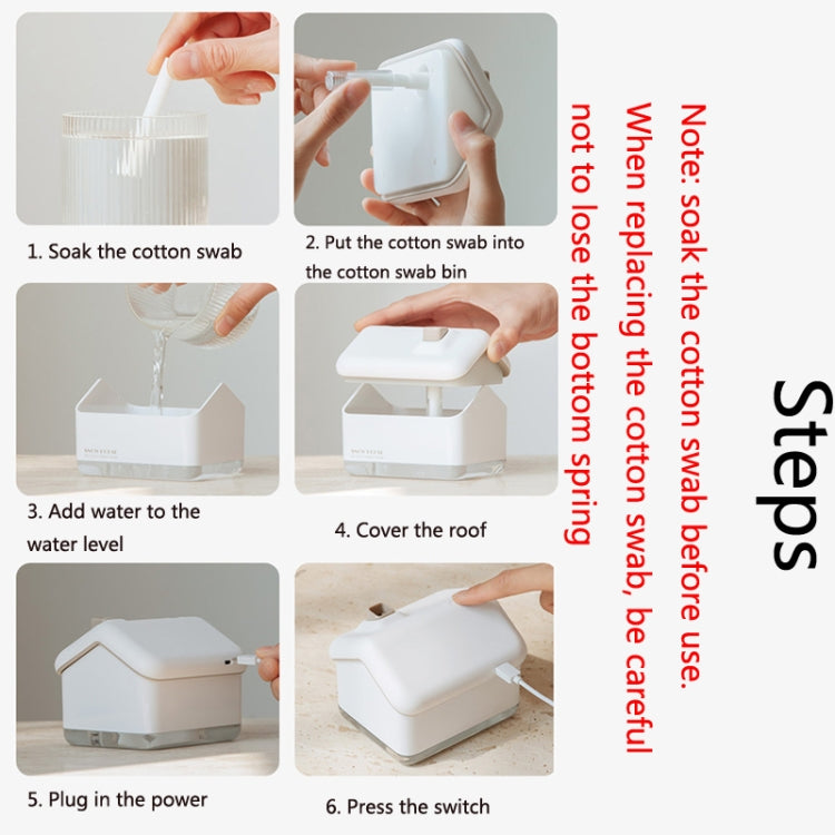 QB2020-008-G1 Mini Snow House Air Humidifier USB Bedroom Christmas Humidifier(Green) - Home & Garden by buy2fix | Online Shopping UK | buy2fix