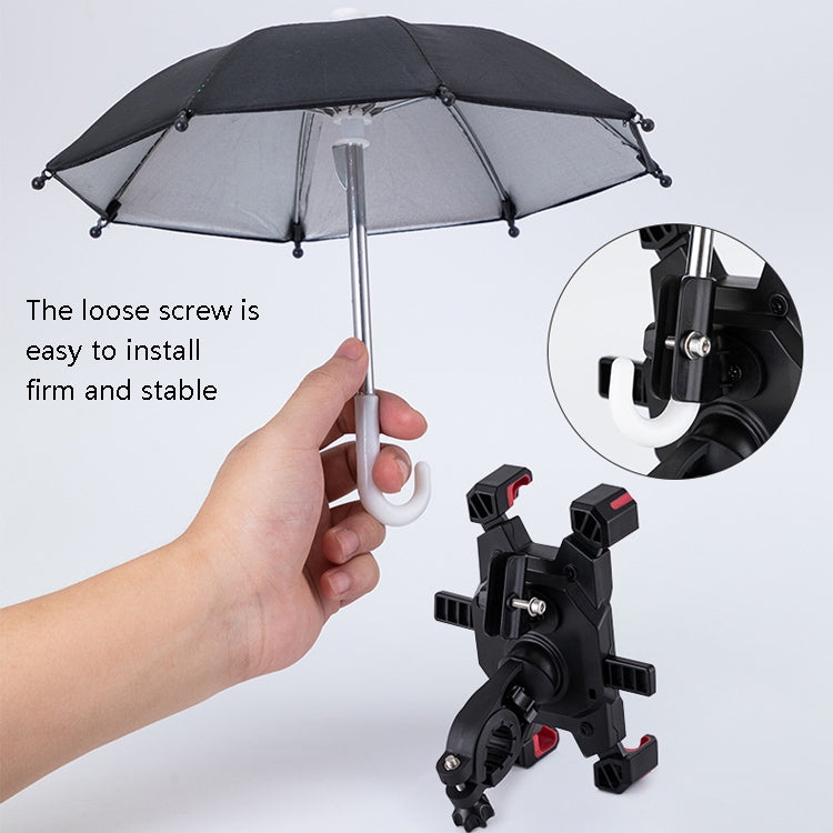 CYCLINGBOX Bicycle Mobile Phone Bracket With Parasol Rider Mobile Phone Frame, Style: Rearview Mirror Installation (Black) - Outdoor & Sports by CYCLINGBOX | Online Shopping UK | buy2fix