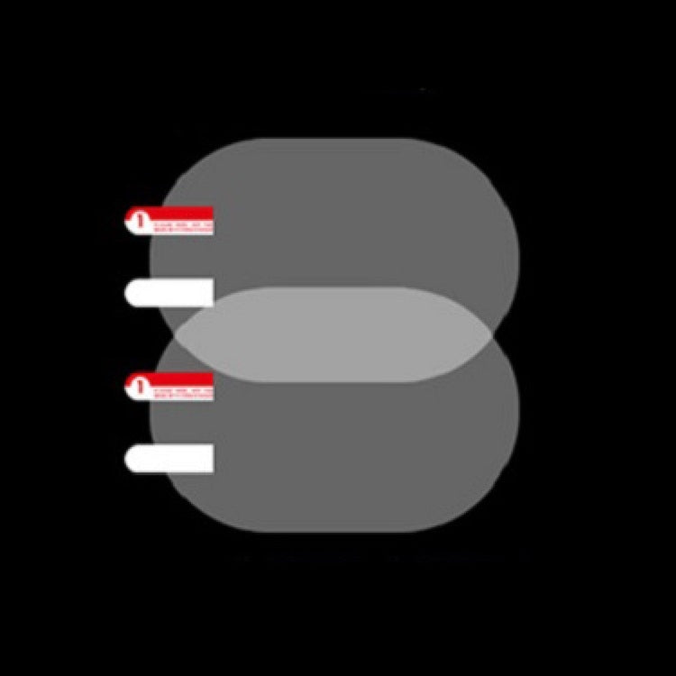 2pcs /Set Rainproof Anti-Fog And Anti-Reflective Film For Car Rearview Mirror Ellipse 100X145mm(Transparent) by buy2fix