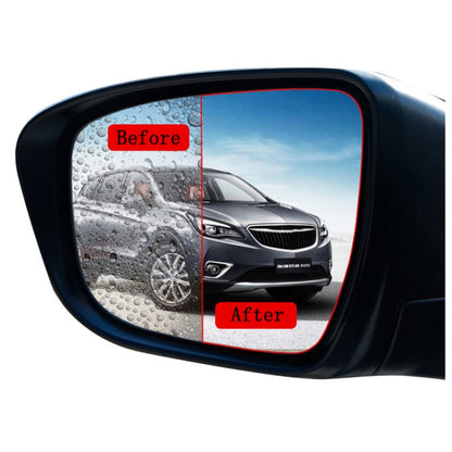 2pcs /Set Rainproof Anti-Fog And Anti-Reflective Film For Car Rearview Mirror Ellipse 100X145mm(Transparent) by buy2fix