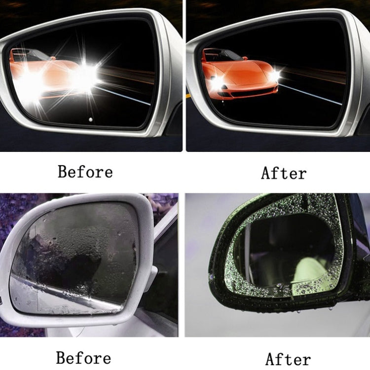 2pcs /Set Rainproof Anti-Fog And Anti-Reflective Film For Car Rearview Mirror Ellipse 100X145mm(Transparent) by buy2fix