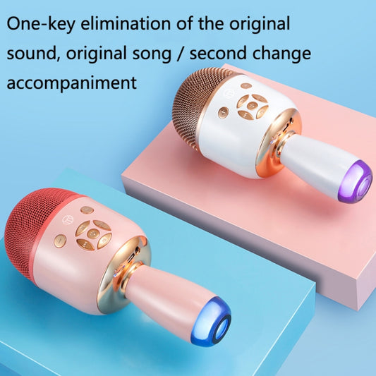 K58 Home Bluetooth Wireless Microphone With Lamp Mobile Phone K Song Children Microphone Audio(pink) by buy2fix