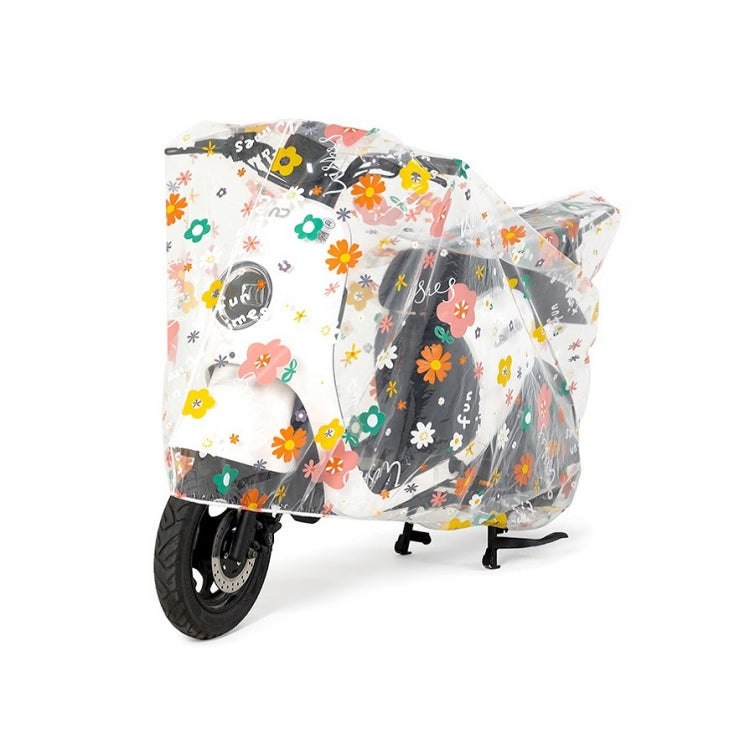 General Rain And Dustproof PEVA Car Cover For Motorcycles And Electric Vehicles, Specification: 180x120cm(Sun Flower) by buy2fix
