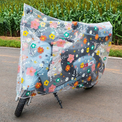 General Rain And Dustproof PEVA Car Cover For Motorcycles And Electric Vehicles, Specification: 180x120cm(Sun Flower) by buy2fix
