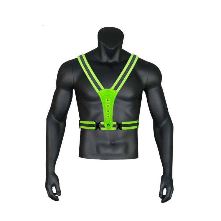 LED Reflective Vest High Stretch Outdoor Reflective Vest Traffic Safety Reflective Clothing(Black) - In Car by buy2fix | Online Shopping UK | buy2fix