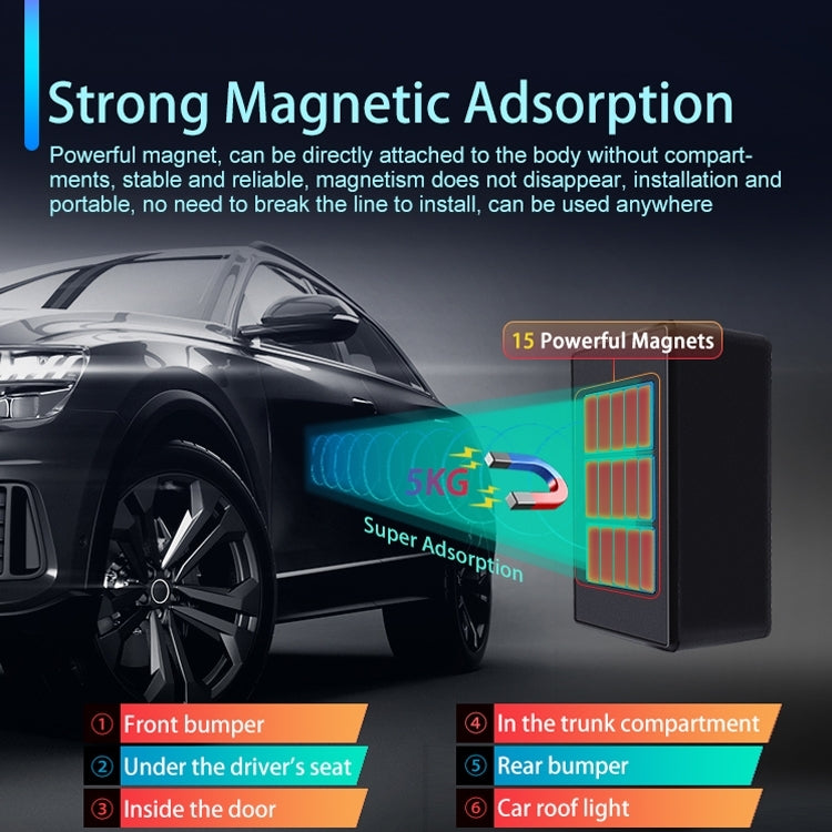 CJ280 GPS Locator Wireless Strong Magnetic Positioning Tracker, Specification: 2G 6000mAh by buy2fix