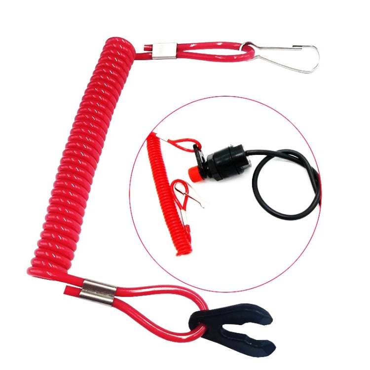 2 PCS Universal Ship Out-Of-Fire Switch Safety Rope Boot Machine Motorboat Emergency Exterior Switch Rope(Red) by buy2fix