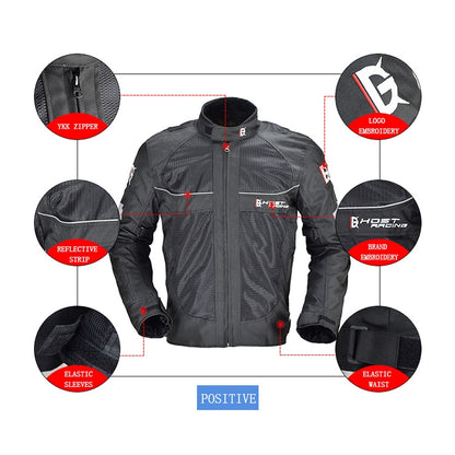 GHOST RACING GR-Y05 Motorcycle Cycling Cloth Men Knight Racing Jacket Keep Warm Anti-Fall Locomotive Off-Road Suit, Size: XL(Black) by GHOST RACING