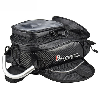 GHOST RACING GR-YXB08 Motorcycle Bag Touch Navigation Fuel Tank Package Dust Waist Bag(Without Magnet (Black)) by GHOST RACING