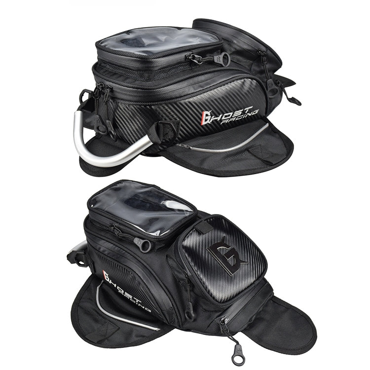 GHOST RACING GR-YXB08 Motorcycle Bag Touch Navigation Fuel Tank Package Dust Waist Bag(With Magnet (Black)) by GHOST RACING
