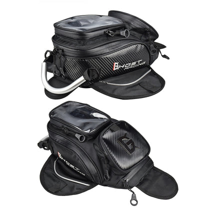 GHOST RACING GR-YXB08 Motorcycle Bag Touch Navigation Fuel Tank Package Dust Waist Bag(With Magnet (Black)) by GHOST RACING