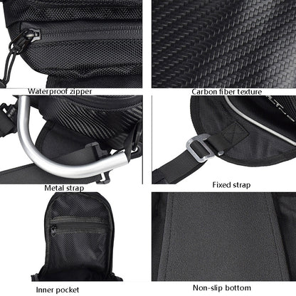 GHOST RACING GR-YXB08 Motorcycle Bag Touch Navigation Fuel Tank Package Dust Waist Bag(With Magnet (Black)) by GHOST RACING