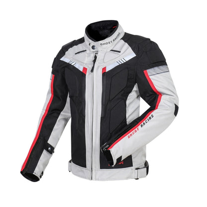 GHOST RACING GR-Y07 Motorcycle Cycling Jacket Four Seasons Locomotive Racing Anti-Fall Cloth, Size: M(Light Grey) by GHOST RACING
