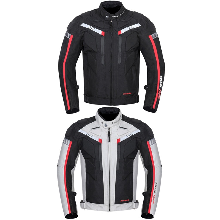 GHOST RACING GR-Y07 Motorcycle Cycling Jacket Four Seasons Locomotive Racing Anti-Fall Cloth, Size: L(Light Grey) by GHOST RACING