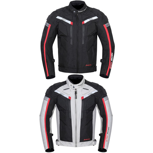 GHOST RACING GR-Y07 Motorcycle Cycling Jacket Four Seasons Locomotive Racing Anti-Fall Cloth, Size: L(Light Grey) by GHOST RACING