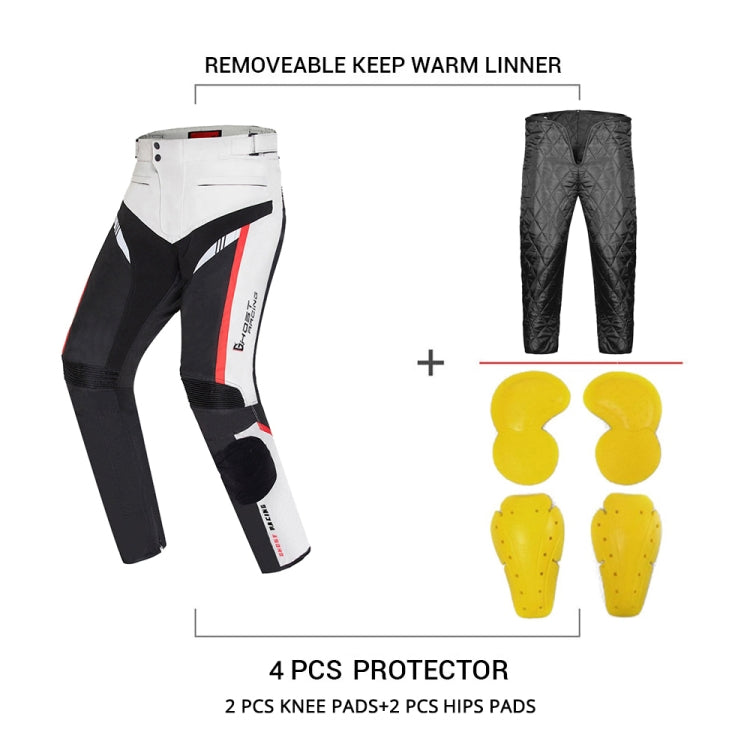 GHOST RACING GR-K06 Motorcycle Riding Trousers Racing Motorcycle Anti-Fall Windproof Keep Warm Pants, Size: XXXL(Black) by GHOST RACING