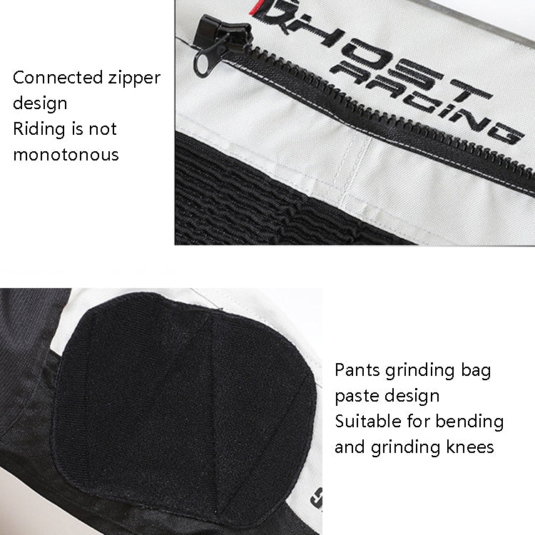 GHOST RACING GR-K06 Motorcycle Riding Trousers Racing Motorcycle Anti-Fall Windproof Keep Warm Pants, Size: XXL(Black) by GHOST RACING