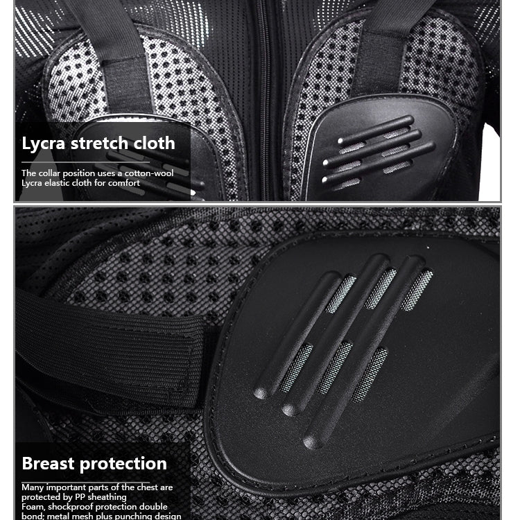 GHOST RACING F060 Motorcycle Armor Suit Riding Protective Gear Chest Protector Elbow Pad Fall Protection Suit, Size: XL(Black) by GHOST RACING