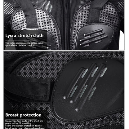 GHOST RACING F060 Motorcycle Armor Suit Riding Protective Gear Chest Protector Elbow Pad Fall Protection Suit, Size: XL(Black) by GHOST RACING