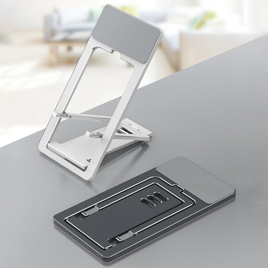 HZ10 Slim Portable Desktop Live Stand Multifunctional Folding Mobile Phone Holder(Silver) by buy2fix