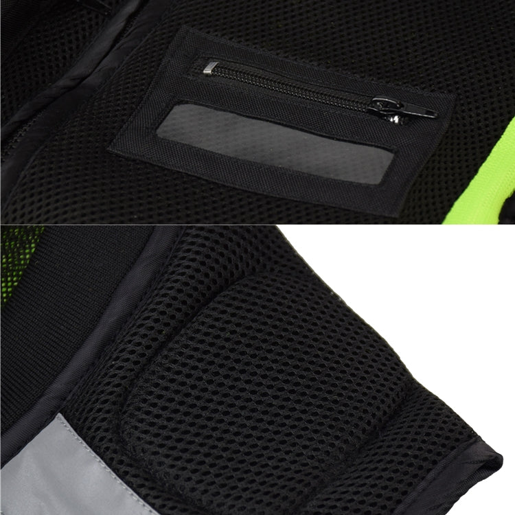 GHOST RACING GR-Y06 Motorcycle Riding Vest Safety Reflective Vest, Size: L(Fluorescent Green) by GHOST RACING