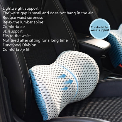 Car Supplies Lumbar Support Memory Foam Car Backrest Lumbar Cushion Seat Cushion Lumbar Pillow, Colour: Green+Light Gray - In Car by buy2fix | Online Shopping UK | buy2fix