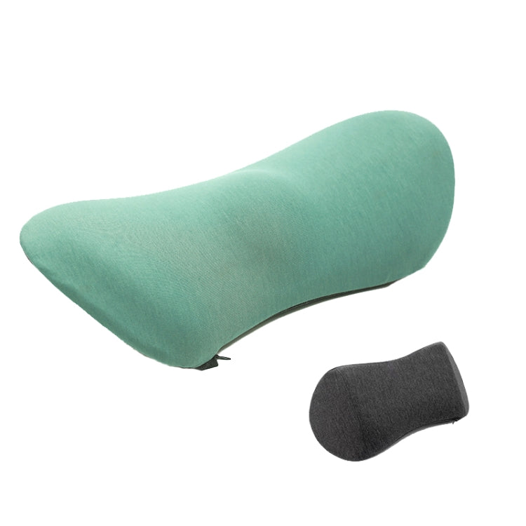 Car Supplies Lumbar Support Memory Foam Car Backrest Lumbar Cushion Seat Cushion Lumbar Pillow, Colour: Matcha Green+Dark Gray - In Car by buy2fix | Online Shopping UK | buy2fix