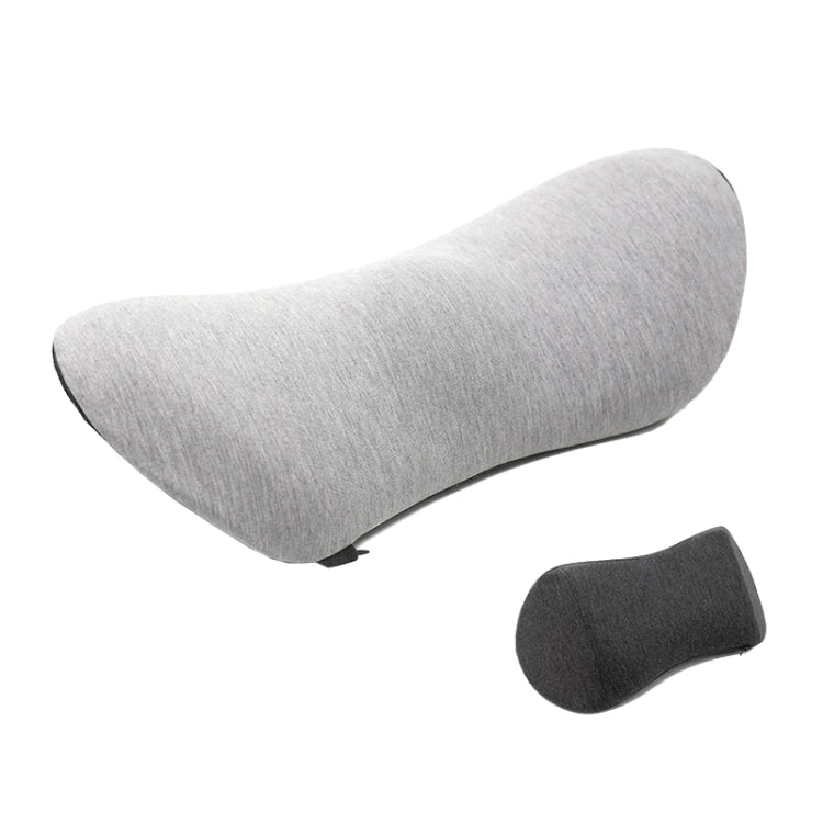 Car Supplies Lumbar Support Memory Foam Car Backrest Lumbar Cushion Seat Cushion Lumbar Pillow, Colour: Light Gray+Dark Gray - In Car by buy2fix | Online Shopping UK | buy2fix