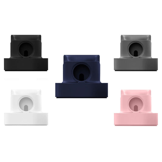 2 In 1 Smart Watch Charging Bracket Desktop Silicone Watch Charging Stand For Apple Watch(Deep Blue) by buy2fix