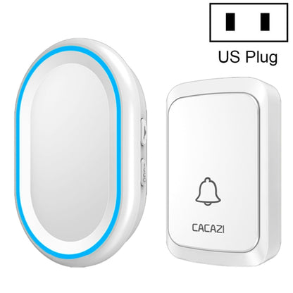 CACAZI A80 1 For 1 Wireless Music Doorbell without Battery, Plug:US Plug(White) - Security by CACAZI | Online Shopping UK | buy2fix