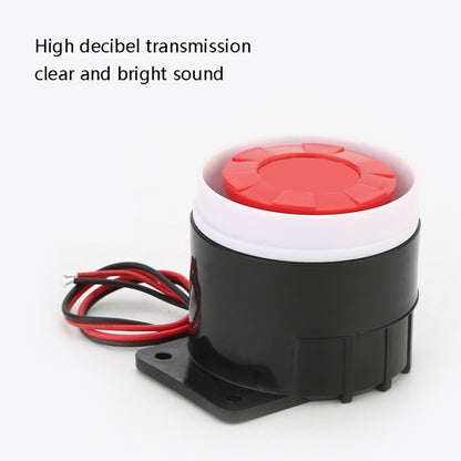 2 PCS BJ-1K High-Decibel Active Buzzer Dual Audio Electronic Siren Alarm Wall-Mounted Anti-Theft Buzzer, Voltage: 24V(Red White Black) - Security by buy2fix | Online Shopping UK | buy2fix