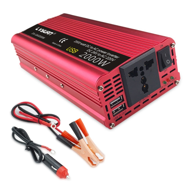 LVYUAN Car Inverter Dual USB Power Converter, Specification: 24V to 220V 1500W - In Car by LVYUAN | Online Shopping UK | buy2fix