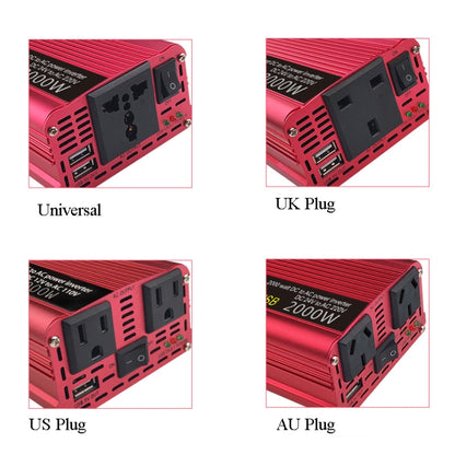 LVYUAN Car Inverter Dual USB Power Converter, Specification: 12V to 220V 1500W UK Plug - In Car by LVYUAN | Online Shopping UK | buy2fix