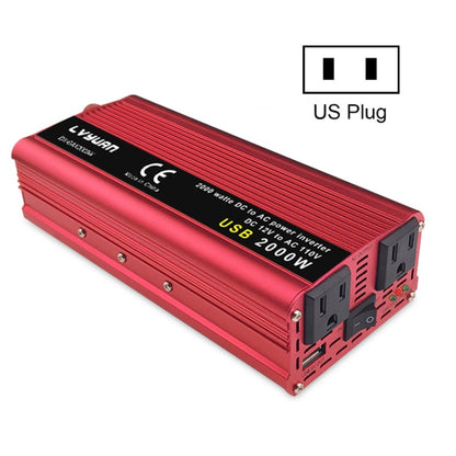 LVYUAN Car Inverter Dual USB Power Converter, Specification: 12V to 110V 2000W US Plug - In Car by LVYUAN | Online Shopping UK | buy2fix