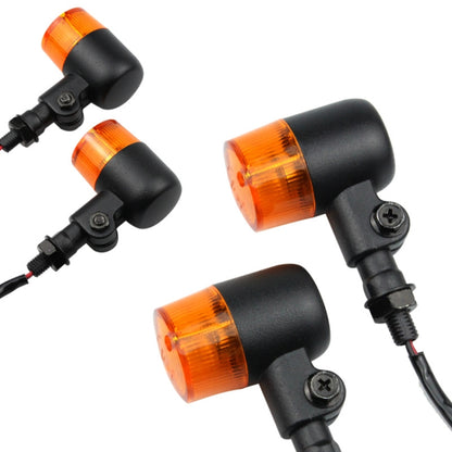 2 PCS Motorcycle Modified Steering Lamp Retro Metal Iron Shell Turning Light(Yellow Shell) by buy2fix